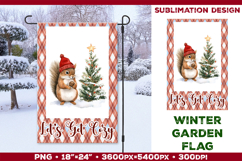 Winter Garden Flag. Christmas Garden Flag Sublimation Product Image 1