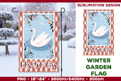 Winter Garden Flag. Christmas Garden Flag Sublimation Product Image 1
