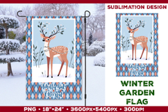 Winter Garden Flag. Christmas Garden Flag Sublimation Product Image 1