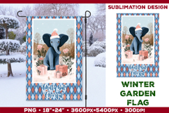 Winter Garden Flag. Christmas Garden Flag Sublimation Product Image 1