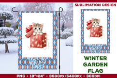 Winter Garden Flag. Christmas Garden Flag Sublimation Product Image 1