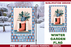Winter Garden Flag. Christmas Garden Flag Sublimation Product Image 1