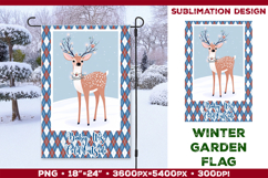 Winter Garden Flag. Christmas Garden Flag Sublimation Product Image 1