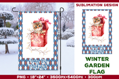 Winter Garden Flag. Christmas Garden Flag Sublimation Product Image 1