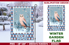 Winter Garden Flag. Christmas Garden Flag Sublimation Product Image 1