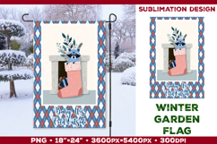 Winter Garden Flag. Christmas Garden Flag Sublimation Product Image 1