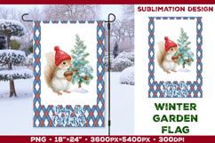 Winter Garden Flag. Christmas Garden Flag Sublimation Product Image 1