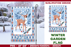 Winter Garden Flag. Christmas Garden Flag Sublimation Product Image 1