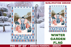 Winter Garden Flag. Christmas Garden Flag Sublimation Product Image 1