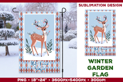 Winter Garden Flag. Christmas Garden Flag Sublimation Product Image 1