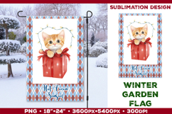 Winter Garden Flag. Christmas Garden Flag Sublimation Product Image 1