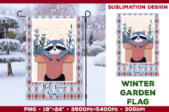 Winter Garden Flag. Christmas Garden Flag Sublimation Product Image 1