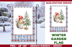 Winter Garden Flag. Christmas Garden Flag Sublimation Product Image 1