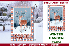 Winter Garden Flag. Christmas Garden Flag Sublimation Product Image 1