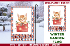 Winter Garden Flag. Christmas Garden Flag Sublimation Product Image 1