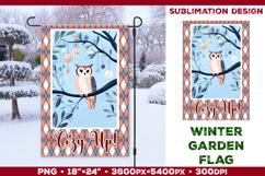 Winter Garden Flag. Christmas Garden Flag Sublimation Product Image 1