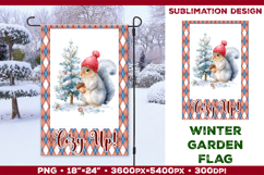 Winter Garden Flag. Christmas Garden Flag Sublimation Product Image 1