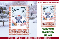 Winter Garden Flag. Christmas Garden Flag Sublimation Product Image 1