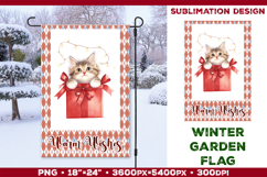 Winter Garden Flag. Christmas Garden Flag Sublimation Product Image 1