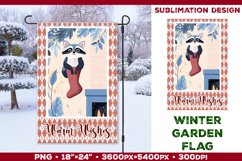Winter Garden Flag. Christmas Garden Flag Sublimation Product Image 1