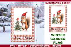 Winter Garden Flag. Christmas Garden Flag Sublimation Product Image 1