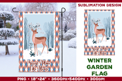 Winter Garden Flag. Christmas Garden Flag Sublimation Product Image 1
