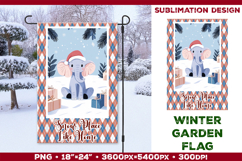 Winter Garden Flag. Christmas Garden Flag Sublimation Product Image 1