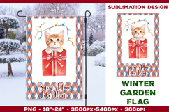 Winter Garden Flag. Christmas Garden Flag Sublimation Product Image 1