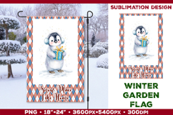 Winter Garden Flag. Christmas Garden Flag Sublimation Product Image 1