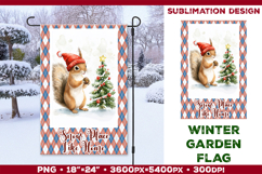 Winter Garden Flag. Christmas Garden Flag Sublimation Product Image 1