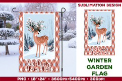 Winter Garden Flag. Christmas Garden Flag Sublimation Product Image 1