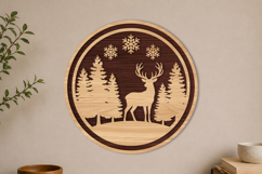Winter Forest Deer Laser Cut Product Image 1