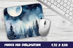 Winter Forest Mouse Pad Sublimation Design | Winter Mouse Product Image 1