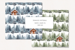 Winter forest seamless pattern Product Image 2
