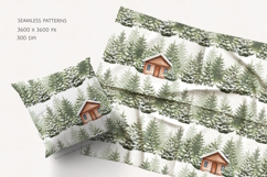 Winter forest seamless pattern Product Image 3
