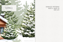 Winter forest seamless pattern Product Image 5