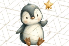 Festive Animals Clipart, Watercolor Critters Digital PNG Product Image 4