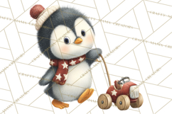 Festive Animals Clipart, Watercolor Critters Digital PNG Product Image 3