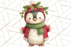 Festive Animals Clipart, Watercolor Critters Digital PNG Product Image 5