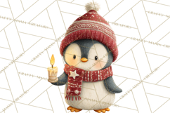 Festive Animals Clipart, Watercolor Critters Digital PNG Product Image 3