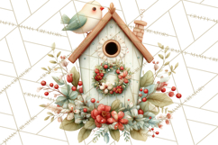 Festive Animals Clipart, Watercolor Critters Digital PNG Product Image 4