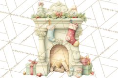 Festive Animals Clipart, Watercolor Critters Digital PNG Product Image 3