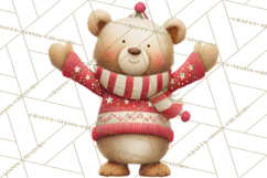 Festive Animals Clipart, Watercolor Critters Digital PNG Product Image 4