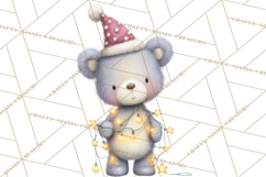Festive Animals Clipart, Watercolor Critters Digital PNG Product Image 5
