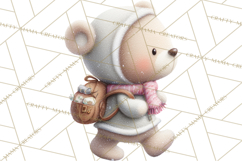 Festive Animals Clipart, Watercolor Critters Digital PNG Product Image 2