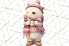 Festive Animals Clipart, Watercolor Critters Digital PNG Product Image 3