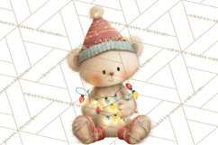 Festive Animals Clipart, Watercolor Critters Digital PNG Product Image 4