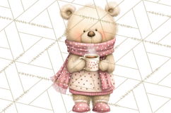 Festive Animals Clipart, Watercolor Critters Digital PNG Product Image 5