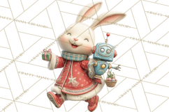 Festive Animals Clipart, Watercolor Critters Digital PNG Product Image 3