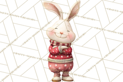 Festive Animals Clipart, Watercolor Critters Digital PNG Product Image 4